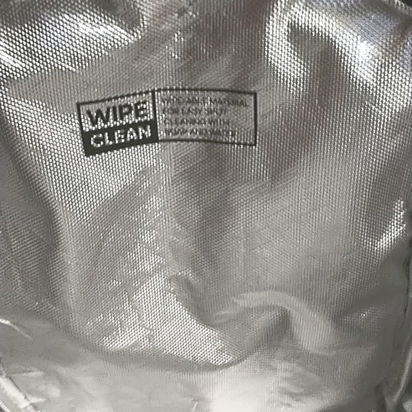 Adidas Insulated Lunch Bag Tote Gray Black 3 Stripes Large Zippered School - Picture 8 of 9